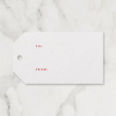 Merry Script Modern Kerstmis | Goud Cadeaulabels (Achterkant (horizontaal))