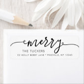 MERRY Script Simple kerstreturn-adres Etiket (Insitu)
