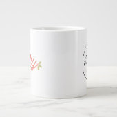 Merry Script Typografie Kerst Gepersonaliseerd Grote Koffiekop (Voorkant)