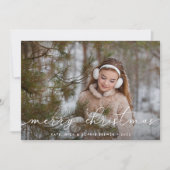 Merry Script | Vakantieknopkaart Feestdagenkaart (Voorkant)