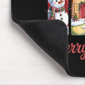 Merry Season Festive Snowman Cat Gingerbread House Muismat (Hoek)