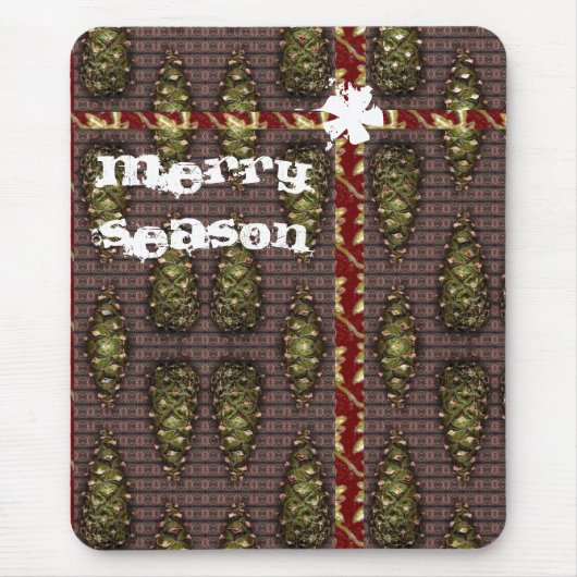 Merry Season Pine Cone Mousemat Muismat (Voorkant)