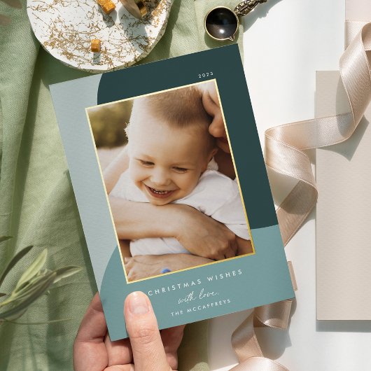 Merry Shades | Verticale foto Folie Feestdagenkaart