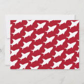 Merry Shark Christmas geplakt rood wit foto Feestdagenkaart (Achterkant)