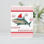 Merry Sharkmas Christmas Shark Kaart (Staand voorkant)