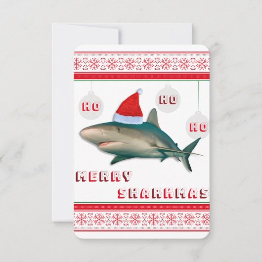 Merry Sharkmas Christmas Shark Kaart (Voorkant)