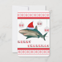 Merry Sharkmas Christmas Shark Kaart