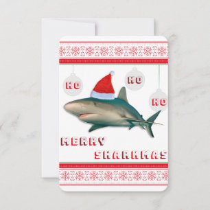 Merry Sharkmas-kersthaaienkaart Kaart