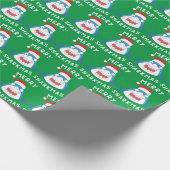 Merry Sharkmas Pattern Funny Santa Shark Kerstmis Cadeaupapier (Hoek)