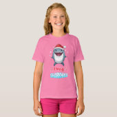 Merry Sharkmas Schattige Pet Lover Zee Santa Fish T-shirt (Voorkant volledig)