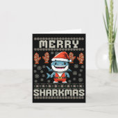 Merry Sharkmas Shark Christmas Ugly Xmas Kinder Sh Kaart (Voorkant)