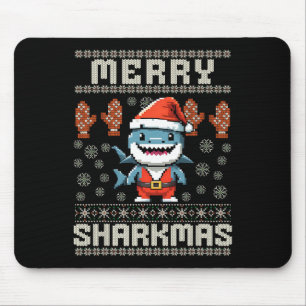 Merry Sharkmas Shark Christmas Ugly Xmas Kinder Sh Muismat