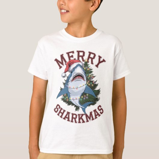 Merry sharkmas t-shirt (Voorkant)