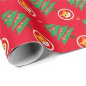 Merry Shib-mas! Kerstfeestdag Cadeaupapier (Rol Hoek)