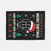 Merry Shiftmas And Happy New Manual Driver Christm Fleece Deken (Voorkant (Horizontaal))