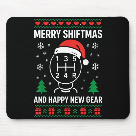 Merry Shiftmas And Happy New Manual Driver Christm Muismat (Voorkant)
