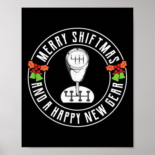 Merry Shiftmas Manual Transmission Christmas Theme Poster (Voorkant)