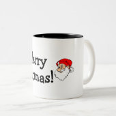 Merry Shitmas Santa Tweekleurige Koffiemok (Voorkant rechts)