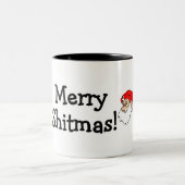 Merry Shitmas Santa Tweekleurige Koffiemok (Center)