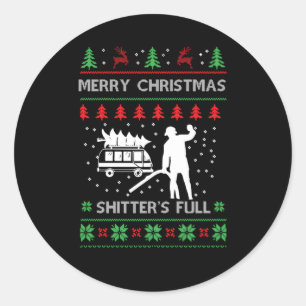 Merry Shitter is lelijk Ronde Sticker