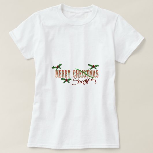 Merry SHopping T-shirt (Design voorkant)