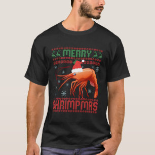 Merry Shrimpmas Funny Shrimp Ugly KerstSweate T-shirt