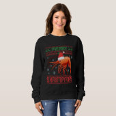 Merry Shrimpmas Funny Shrimp Ugly KerstSweate Trui (Voorkant volledig)