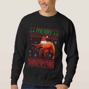 Merry Shrimpmas Funny Shrimp Ugly KerstSweate Trui