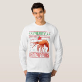 Merry Shrimpmas Funny Ugly KerstSweater Gift T-shirt (Voorkant volledig)