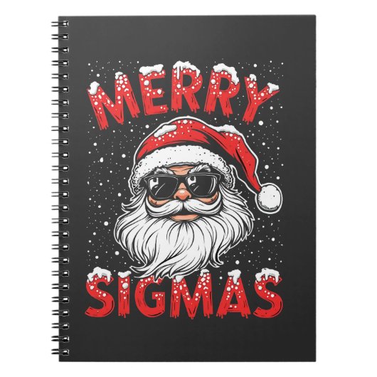 Merry Sigmas Funny Gen Alpha Middelbare School Ker Notitieboek (Voorkant)