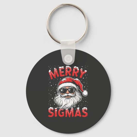 Merry Sigmas Funny Gen Alpha Middelbare School Ker Sleutelhanger (Voorkant)