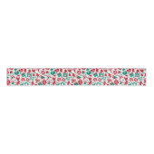 Merry Silhouette Collage Christmas Ribbon Grosgrain Lint (Voorkant)