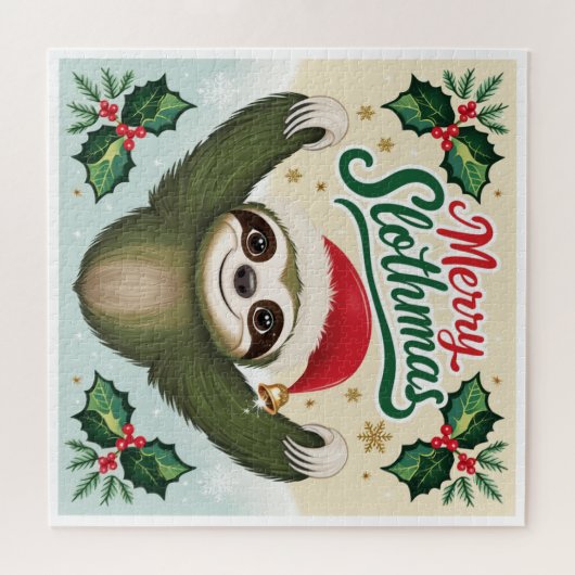 Merry Sloath Kerstmis Legpuzzel (Horizontaal)
