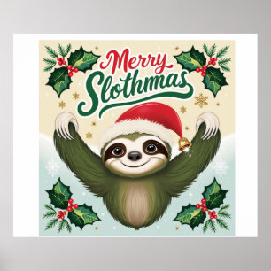 Merry Sloath Kerstmis Poster