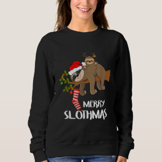 Merry Sloth Santa Hat Lovers Kerstmis Trui