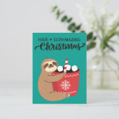 Merry Slothmas Briefkaart (Staand voorkant)