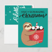 Merry Slothmas Briefkaart (Voorkant / Achterkant)