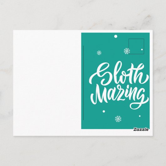 Merry Slothmas Briefkaart (Achterkant)
