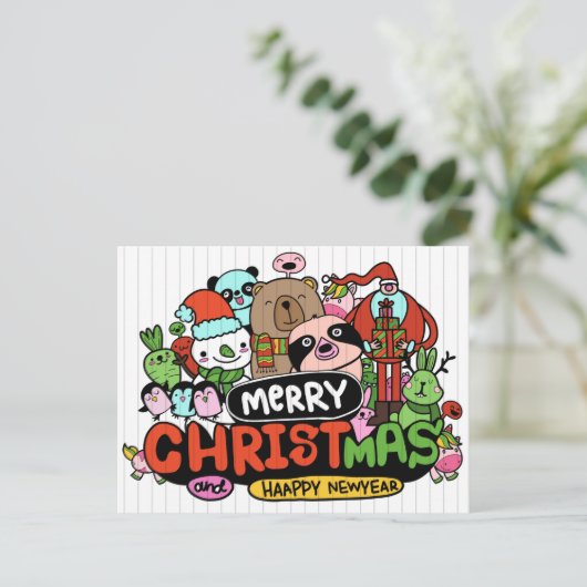 Merry Slothmas Briefkaart (Staand voorkant)