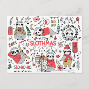 Merry Slothmas Briefkaart