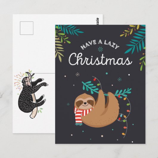 Merry Slothmas Briefkaart (Voorkant / Achterkant)