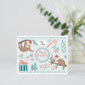 Merry Slothmas Briefkaart (Staand voorkant)