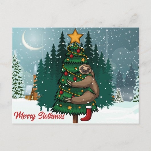Merry Slothmas Briefkaart (Voorkant)