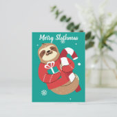 Merry Slothmas Briefkaart (Staand voorkant)