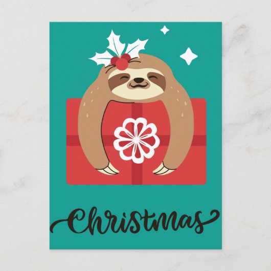 Merry Slothmas Briefkaart (Voorkant)