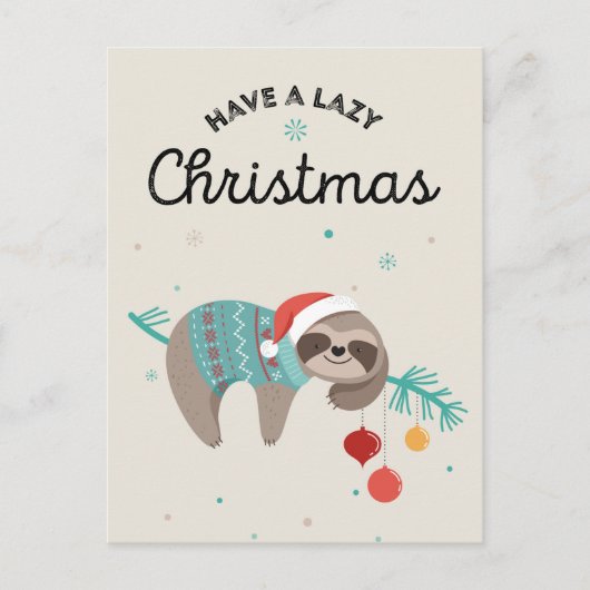 Merry Slothmas Briefkaart (Voorkant)