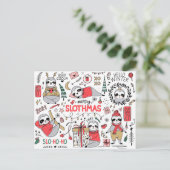 Merry Slothmas Briefkaart (Staand voorkant)