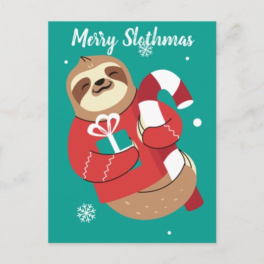 Merry Slothmas Briefkaart (Voorkant)
