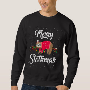 Merry Slothmas Christmas Cute Sloth Trui