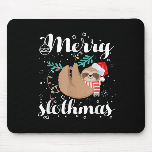 Merry Slothmas Christmas Pajama For Sloth Lovers Muismat (Voorkant)